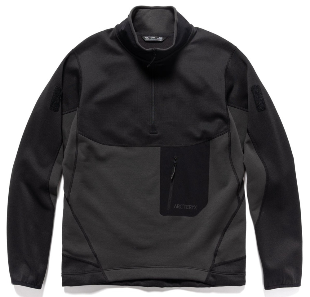 Arc'teryx Jacket Polartec Mens Size 2XS Fleece Pullover 1/4 Zip black